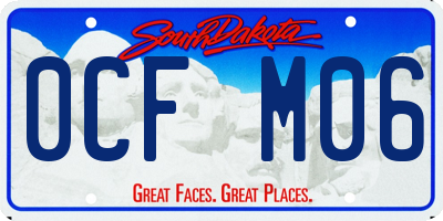 SD license plate 0CFM06