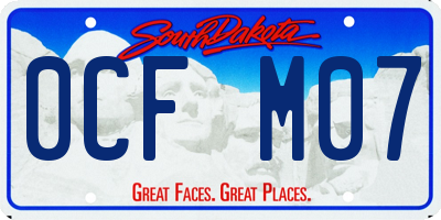 SD license plate 0CFM07