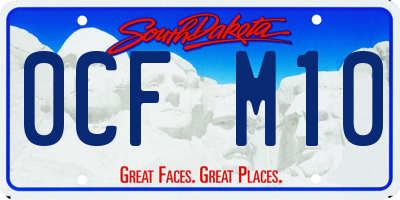SD license plate 0CFM10