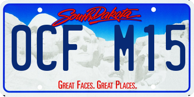 SD license plate 0CFM15