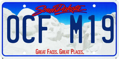 SD license plate 0CFM19