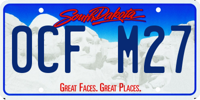 SD license plate 0CFM27