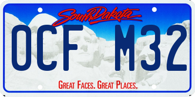 SD license plate 0CFM32