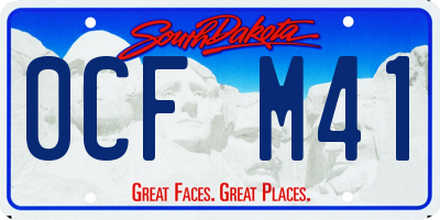 SD license plate 0CFM41