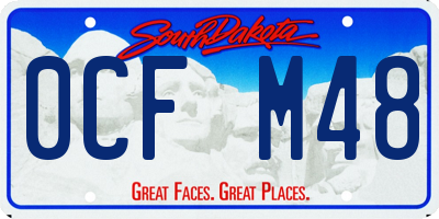 SD license plate 0CFM48