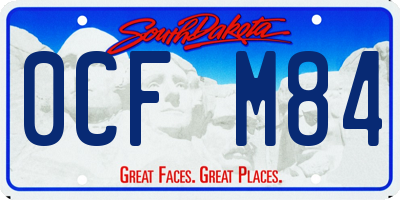 SD license plate 0CFM84