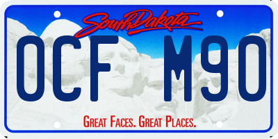 SD license plate 0CFM90
