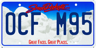 SD license plate 0CFM95