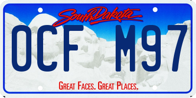 SD license plate 0CFM97