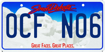 SD license plate 0CFN06