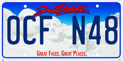 SD license plate 0CFN48