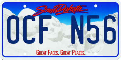 SD license plate 0CFN56