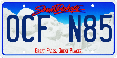 SD license plate 0CFN85