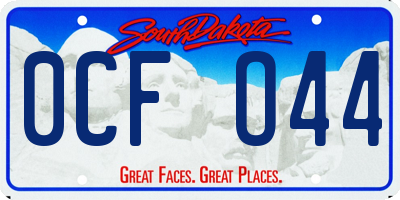 SD license plate 0CFO44