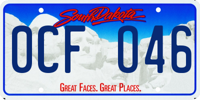 SD license plate 0CFO46