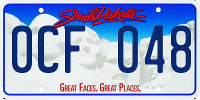 SD license plate 0CFO48