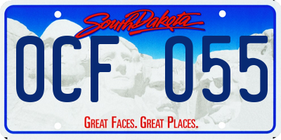 SD license plate 0CFO55