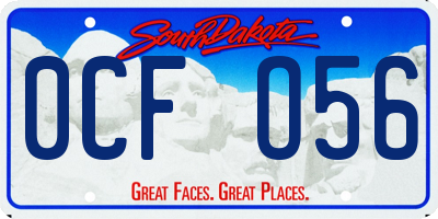 SD license plate 0CFO56