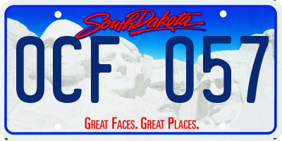 SD license plate 0CFO57