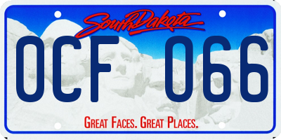 SD license plate 0CFO66
