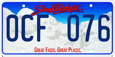 SD license plate 0CFO76