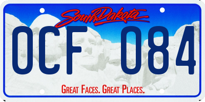 SD license plate 0CFO84