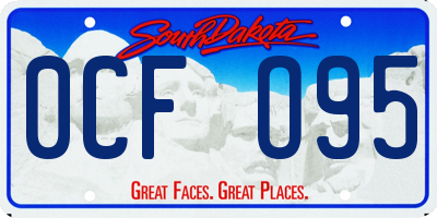 SD license plate 0CFO95