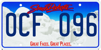 SD license plate 0CFO96