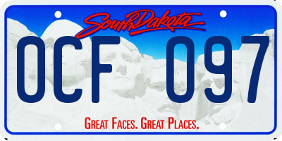 SD license plate 0CFO97