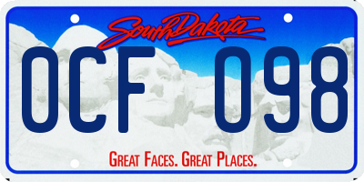 SD license plate 0CFO98