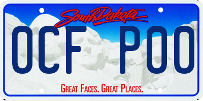 SD license plate 0CFP00