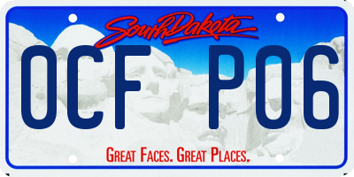 SD license plate 0CFP06