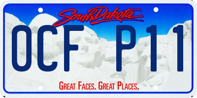 SD license plate 0CFP11
