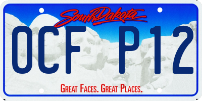 SD license plate 0CFP12