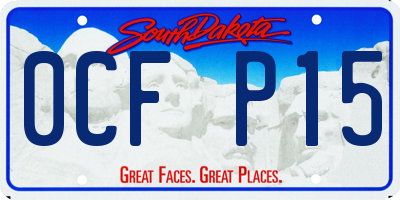 SD license plate 0CFP15