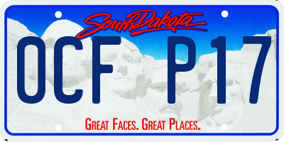 SD license plate 0CFP17