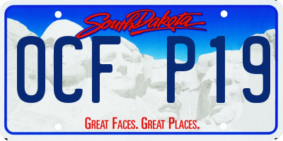 SD license plate 0CFP19