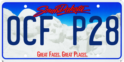 SD license plate 0CFP28