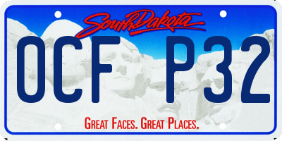 SD license plate 0CFP32