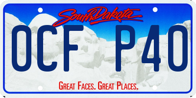 SD license plate 0CFP40