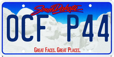SD license plate 0CFP44