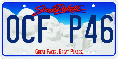 SD license plate 0CFP46