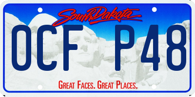 SD license plate 0CFP48