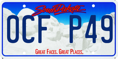 SD license plate 0CFP49
