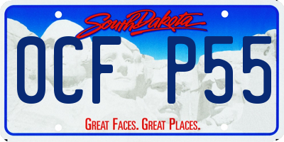 SD license plate 0CFP55