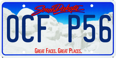 SD license plate 0CFP56