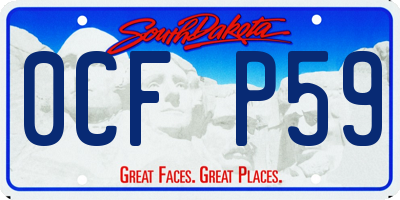 SD license plate 0CFP59