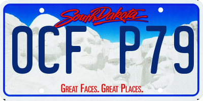 SD license plate 0CFP79