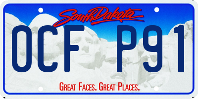 SD license plate 0CFP91