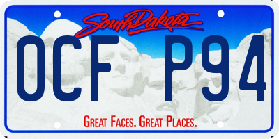 SD license plate 0CFP94